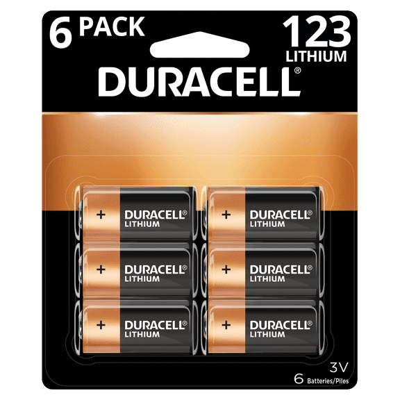 Duracell 3V High Performance Lithium Battery, 123, 6 Pack