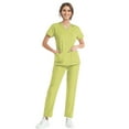 thumbnail image 3 of Scrubs Set for Women Nurse Uniform Jogger Suit Medical Scrubs Set V-Neck Top & Pants with Pockets Comfortable & Durable, 3 of 7