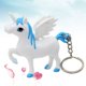 thumbnail image 5 of FELTECHELECTR Llavero de unicornio con luz LED y sonido, colgante para bolso, decoración para coche, recuerdos de fiesta (azul), 5 of 6