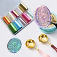 thumbnail image 2 of Peggybuy 10 Rolls/box Handmade Aurora Paper Colorful Crystal Seal Sticker Making Material, 2 of 9