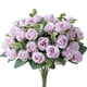 thumbnail image 5 of Cateissary Flores artificiales de eucalipto, rosas, ramo de flores falsas, jarrones de de plástico para interiores y exteriores, decoración de Decoración Púrpura claro Cateissary HA084344-05, 5 of 6