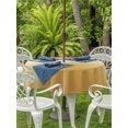 thumbnail image 3 of Outdoor Tablecloth with Umbrella Hole for Patio/Picnic/Party/Camping, Orange Yellow Ombre Waterproof Table Cloth Round Cover Washable, Contemporary Abstract Gradient (Dia 60"), 3 of 8