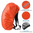 thumbnail image 3 of Uxcell 55-65L Waterproof Backpack Rain Cover with Vertical Reflective Strap, L, Orange, 3 of 5