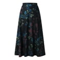thumbnail image 6 of Bibifish Womens A-Line Long Skirts Print Pattern Side Pockets Elastic Waist Loose-Fit Cut Casual Skirts, 6 of 8