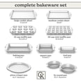 thumbnail image 6 of Country Kitchen Bakeware Set, 10-Piece Nonstick Stackable Baking Pans with Silicone Handles, Red, 6 of 7