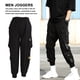 thumbnail image 3 of Joggers De Poliéster Para Hombre, Pantalones Negros Flexibles Y Elegantes, Pantalones Deportivos Cómodos Y Transíables, ROPA Informal Para Viajes Y Atrenamiento Con Varías, 3 of 7