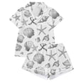 thumbnail image 4 of LIZUOJUN Satin Pajamas for Women Set Short Sleeve Shorts Sleepwear 2 Piece Lounge Set Breathable Pjs Loungewear Sleepwear - M, 4 of 4