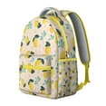 thumbnail image 4 of Summer Lemon Students Backpack Cute Yellow Fruit School Bag with Retro Floral Pattern, Lightweight and Wear-Resistant, 4 of 6
