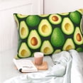 thumbnail image 4 of Bingfone Avocado for Double-Sided Plush Throw Pillow Cover, Pillow Protector with Hidden Zipper, Cushion Protector Home Decoration (Without Pillow Core)-16"x24", 4 of 6