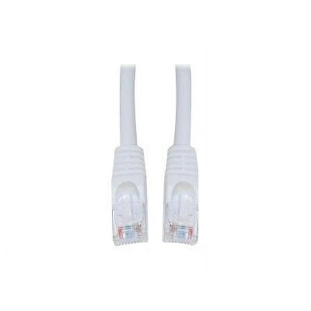 Cat5e White Ethernet Patch Cable, Snagless/Molded Boot, 1 foot
