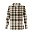 thumbnail image 6 of Xuniizn Womens Button Down Shirts Plaid Long Sleeve Shirts for Women Collared Fall Business Casual Tops Lightweight Work Blouses, 6 of 6