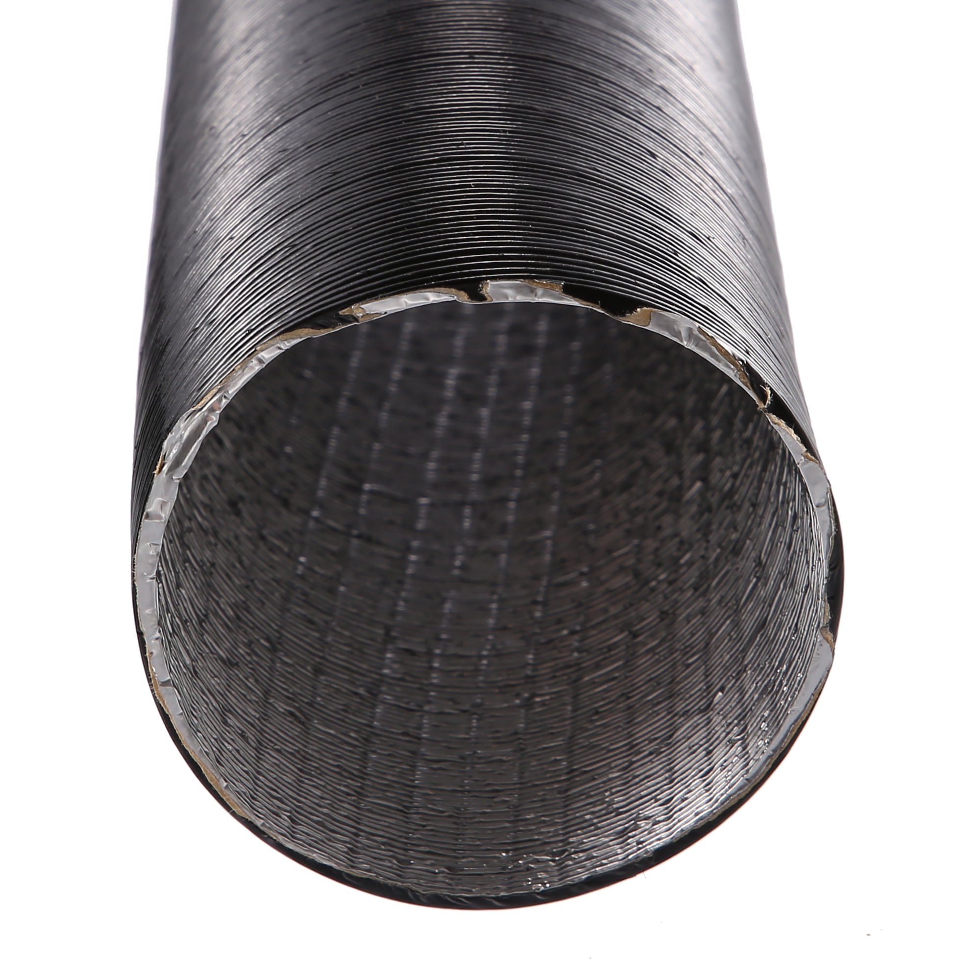 Unique Bargains 1 Set 75mm Auto Car Heater Duct Kit with Outlet Connector Air Vent Outlet Hose Clip Black Fit T Pipe