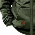 thumbnail image 4 of Havenre Mens Sweatsuits 2 Piece Set Full Zip up Drawstring Cargo Hoodies Sweatshirts and Jogger Sweatpants Set Casual Athletic Tracksuits Fall Spring Jogging Suit with Multi-Pockets Army Green L, 4 of 5