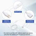 thumbnail image 3 of Uxcell USB Cable with ON/Off Button Switch, Uxcell USB Male to Female Extension Cord, for LED Desk Lamp LED Strip 6.56 ft, 3 of 6