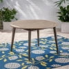 thumbnail image 3 of GDF Studio Wentworth Outdoor Acacia Wood Circular Round Dining Table Gray, 4 Person, 3 of 8
