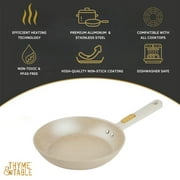Thyme & Table 8 in Ceramic Nonstick Fry Pan, Taupe & Gold