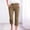 c002Brown, variant on LNWUY Women's Capris Pull-On Stretch Straight Leg Elastic Waist Cropped Dress Pants with Pockets for Golf Yoga Office Business Work Brown XXL
