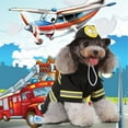 thumbnail image 4 of UOSIA Firefighter Dog Costume Halloween Pet Fireman Costume, Dog Cosplay Costume, 4 of 7