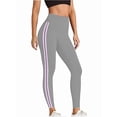 thumbnail image 3 of de Compresión para Control de Abdomen para Mujer, Pantalones de Yoga para Correr y Hacer Ejercicio con Cintura Alta. Rosa Gris XL, 3 of 8