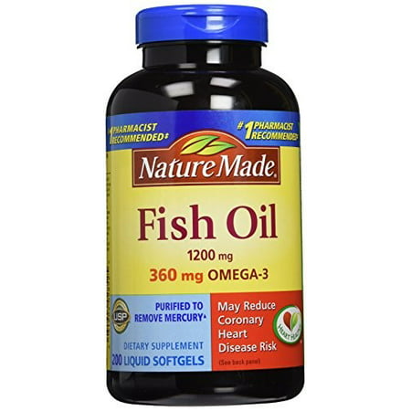 UPC 031604028527 product image for Nature Made Omega-3 Fish Oil Softgels, 1200 Mg, 200 Ct, 2 Pack | upcitemdb.com