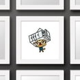 thumbnail image 3 of Gallery Pops Sanrio Aggretsuko - Retsuko Office Rage Wall Art, White Framed Version, 12" x 12", 3 of 5
