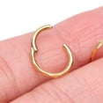 thumbnail image 4 of Implant Grade Titanium Golden Diamond Cut Faceted Seamless Clicker Hoop Ring, 4 of 4