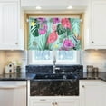 thumbnail image 6 of Flamingo Kitchen Curtains 2 Panels UV Protected Tier Curtains, Half Window Curtains Kitchen Tiers for Guest Room Bathroom Sink Laundry Room Basement,36 x 27 Inch, 6 of 7