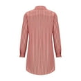 thumbnail image 6 of Toonshare Dresses for Women Plus Size Up to 30% off Lightweight Ladies' Fashionable Casual Striped Button Up Lapel Dress Red M, 6 of 6
