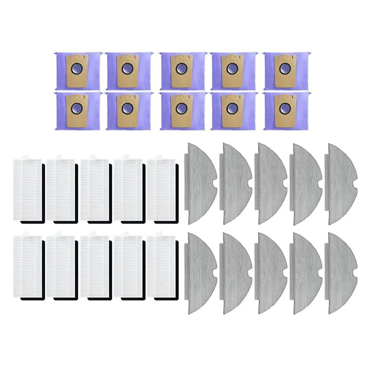 Lot de 6 sacs à poussière pour aspirateur robot hybride Robovac LR30, pièces de rechange pour
