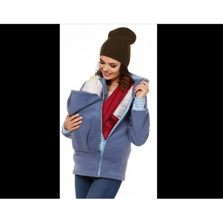 

Women Nursing Jacket Long Sleeve Hoodie Zipper Up Design Maternity Pregnant Outfit Loose with Baby Space Spring/Autumn Coat