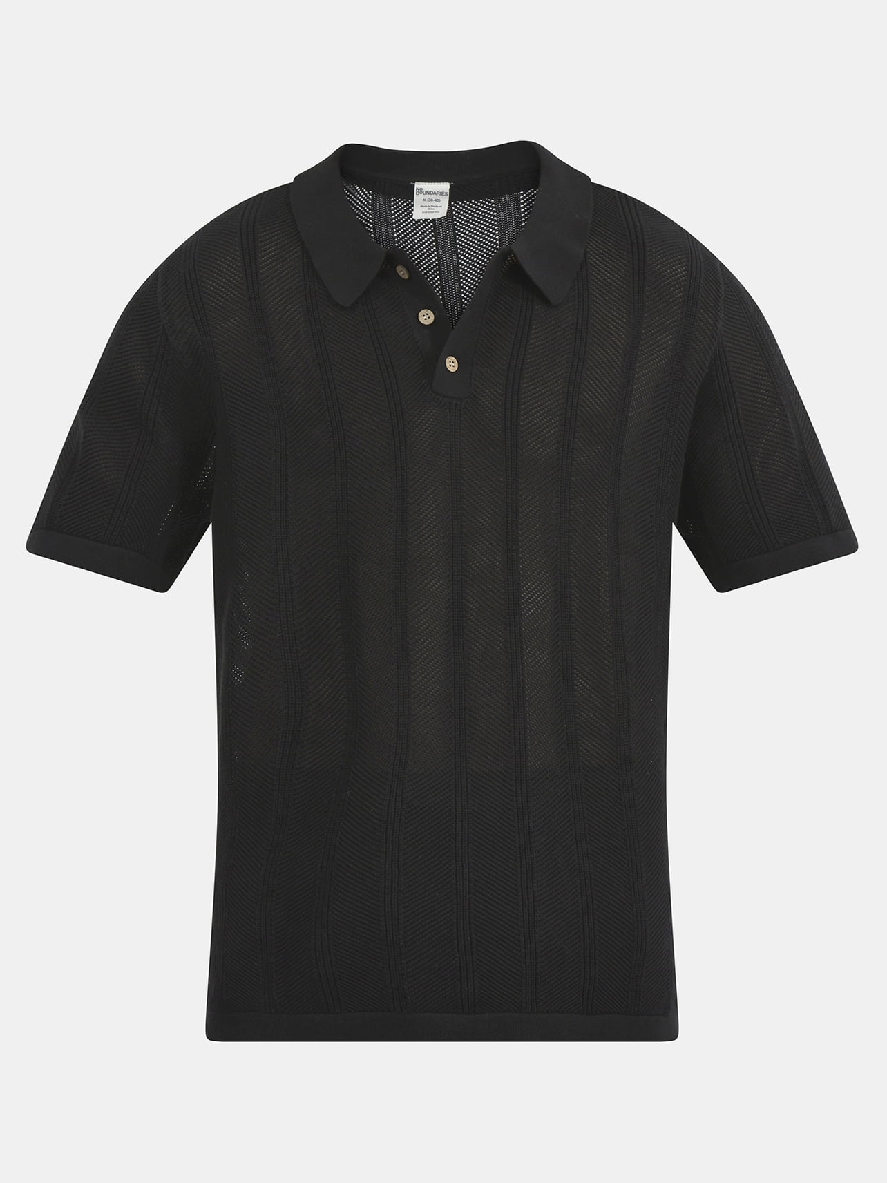 No Boundaries Drop Needle Stich Polo Sweater, Men's and Big Men's