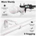 thumbnail image 3 of KoshiMe 1-inch Diameter Adjustable Curtain Rod 32-144 inches, Heavy-Duty Curtain Rods, Classic Ball Finials for Indoor/Outdoor Use, white, 3 of 7
