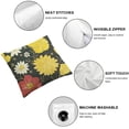 thumbnail image 4 of JRXY Summer Pillow Covers Watercolor Daisy Throw Pillow Case Hello Sunshine Bloom Summer Yellow Decorative Cushion Cover for Indoor Outdoor Home Bed Sofa,2 Pcs White, 4 of 6