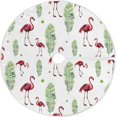 thumbnail image 1 of FMSHPON Watercolor Flamingo Pattern Xmas Christmas Tree Skirt Stand Mat for Holiday Party Decoration Indoor Outdoor 36 inches, 1 of 6