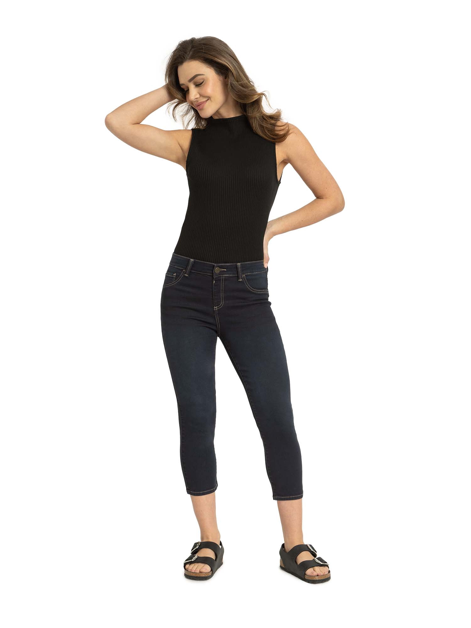 Jordache Women'sand Women's Plus High Rise Super Skinny Capri