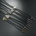 thumbnail image 4 of tamizeot Retro Rope Bolo Tie For Men Suitable For Daily Wear Fine Workmanship And Delicate Details Alloy Bolo Deep coffee denim hat, 4 of 6