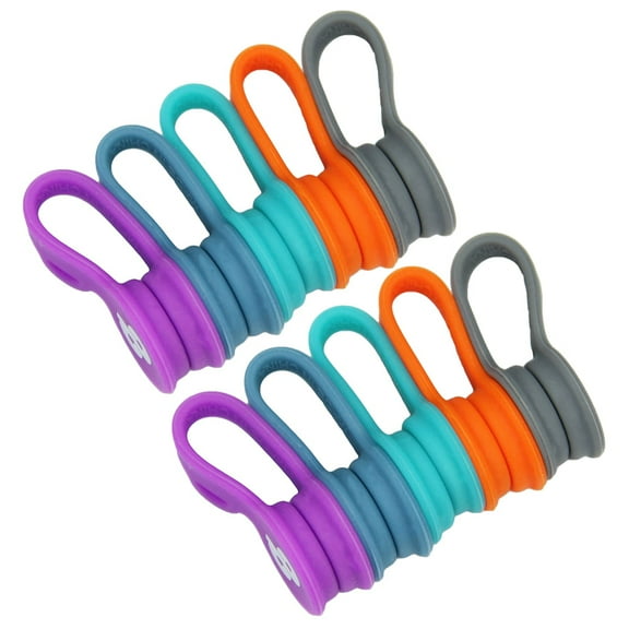 MaximalPower ASHTUB Multi-Color Magnetic Silicon Twist Ties Cable Organizer for Computer USB Radio Headsets (10 Pack)