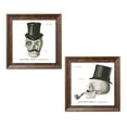 thumbnail image 2 of Gango Home Decor Contemporary D&y Bones I & II; Two 12x12in Art Prints in Gold Trim Brown Frames, 2 of 6