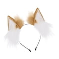 thumbnail image 3 of Pinza para el pelo con orejas de de felpa, decoración de diadema, para Halloween, recuerdos de fiesta de carnaval Caqui, 3 of 8