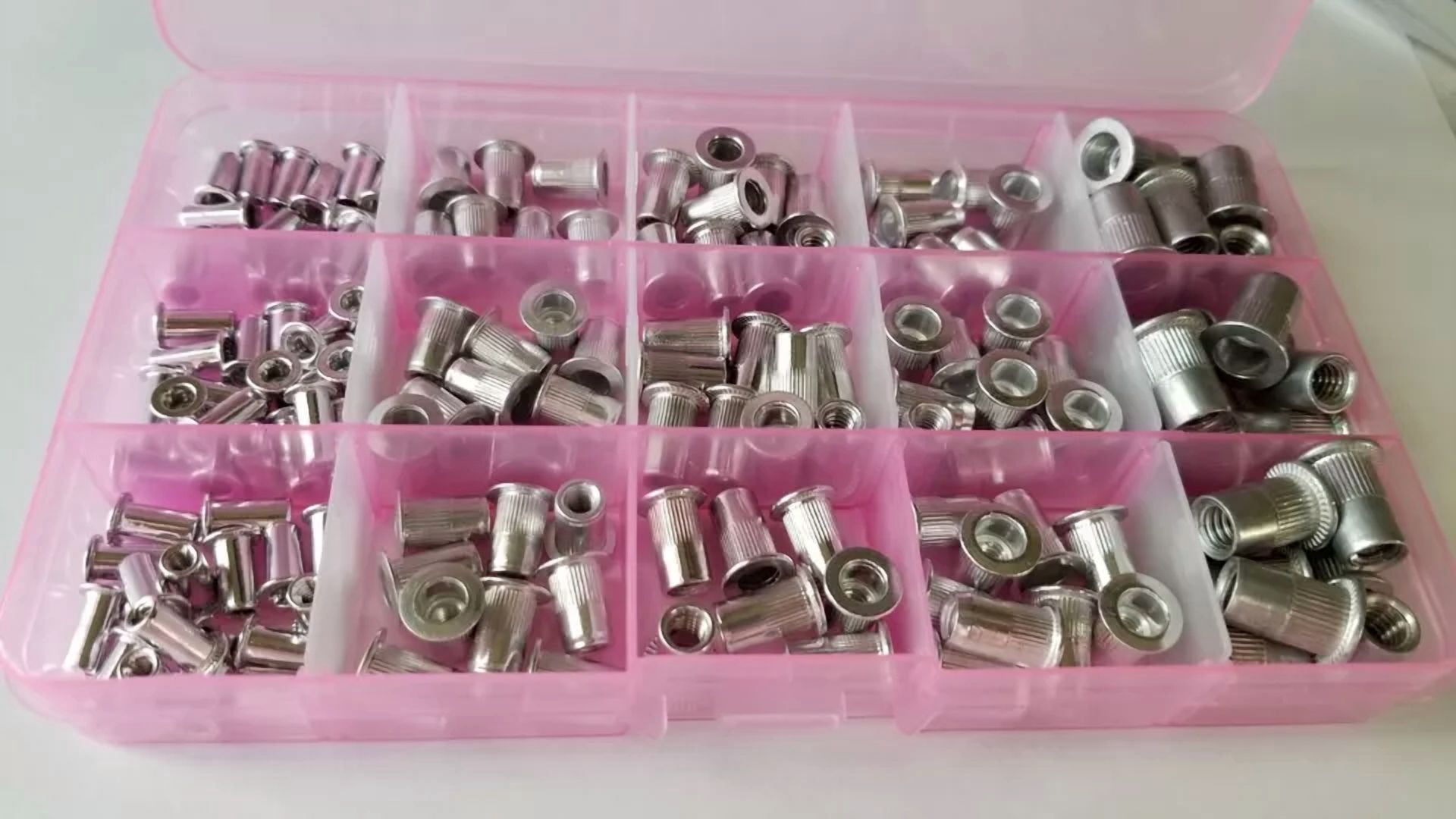 CIRCLE- 150 Pcs Aluminum Rivet Nut Kit Rivnut Nutsert Standard Inch Sae Imperial