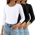 thumbnail image 1 of ManxiVoo Chemise Thermique Ajustée pour Femmes, Chaleur Hivernale, Couche de Base, Ensemble 3 Pcs, Col Roulé Confortable, Taille Alternative, Jaune, 1 of 3