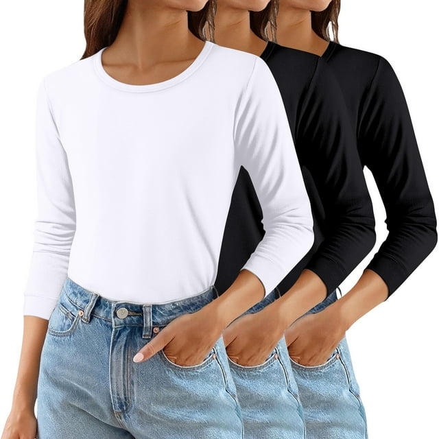 ManxiVoo Chemise Thermique Ajustée pour Femmes, Chaleur Hivernale, Couche de Base, Ensemble 3 Pcs, Col Roulé Confortable, Taille Alternative, Jaune