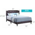 thumbnail image 2 of Glory Furniture Deb Faux Leather Upholstered King Bed in Cappuccino, 2 of 8