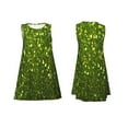 thumbnail image 7 of Wukai Green Glitter Sparkle Print Women's Sleeveless Dress, Loose Fit Casual Dress for Women, Comfortable Sleeveless Summer Dress, 7 of 7