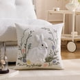 thumbnail image 1 of Easter Rabbits Mushrooms Embroidered Cushion Cover Living Room Bed Sofa Cushion Cover, 1 of 6