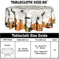 thumbnail image 2 of Silver Snowflakes Round Tablecloth 60Inch Christmas Winter Snow Table Cover with Xmas Tree Leaves Berry Table Cloth Heat Resistance Polyester Fabric for Kitchen Dining Camping Party Decor, 2 of 6