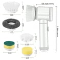 thumbnail image 3 of Cepillo de limpieza eléctrico potente Spin Spin SproBber recargable con 5 cepillo reemplazable Cabeza inalámbrica Cepillo de limpieza de mano, 3 of 9