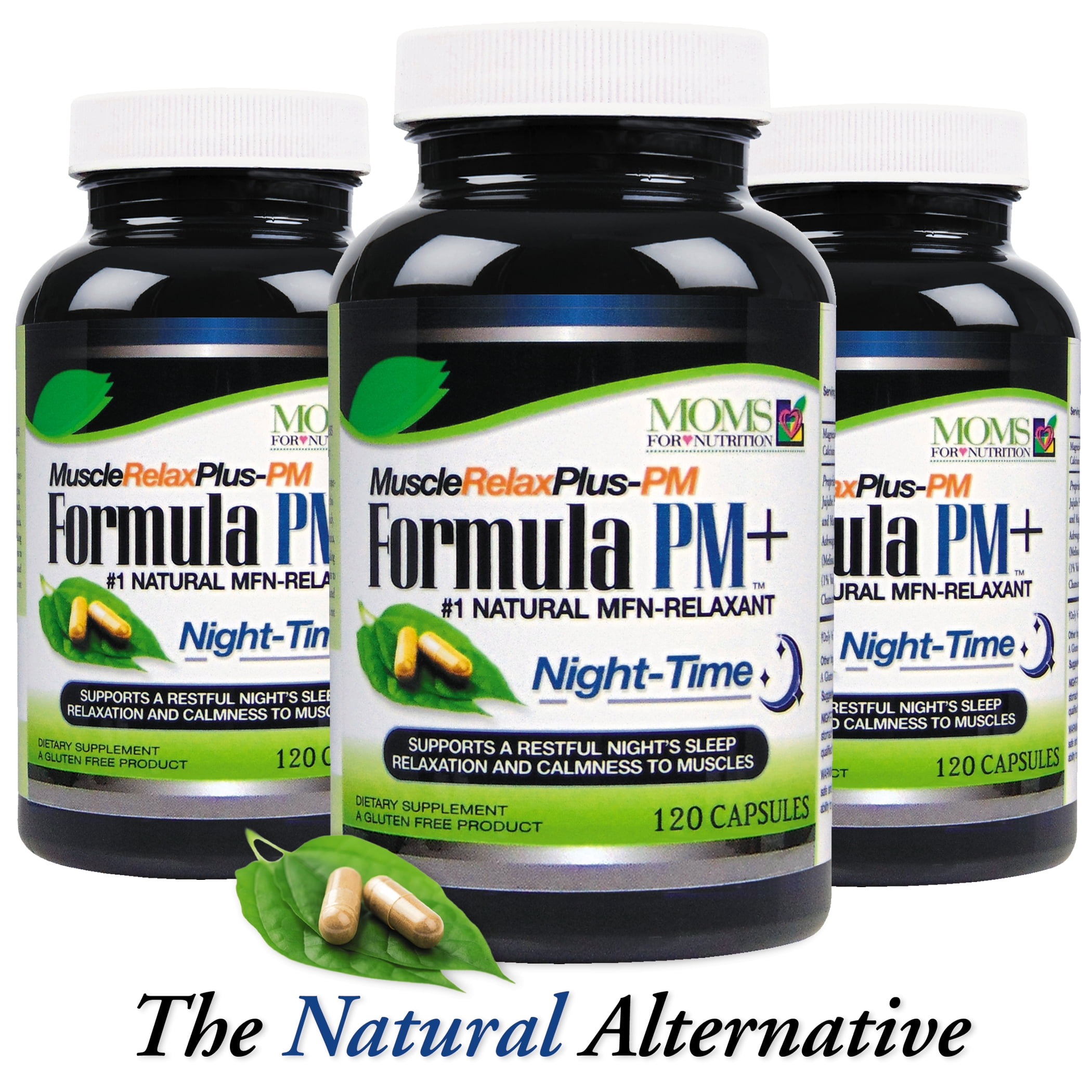 120 Capsules - Natural Sleep Aid Muscle Relax PM – 2300 mg Strength, Non-Habit Forming Nighttime Capsules for Restful Nights and Relaxation