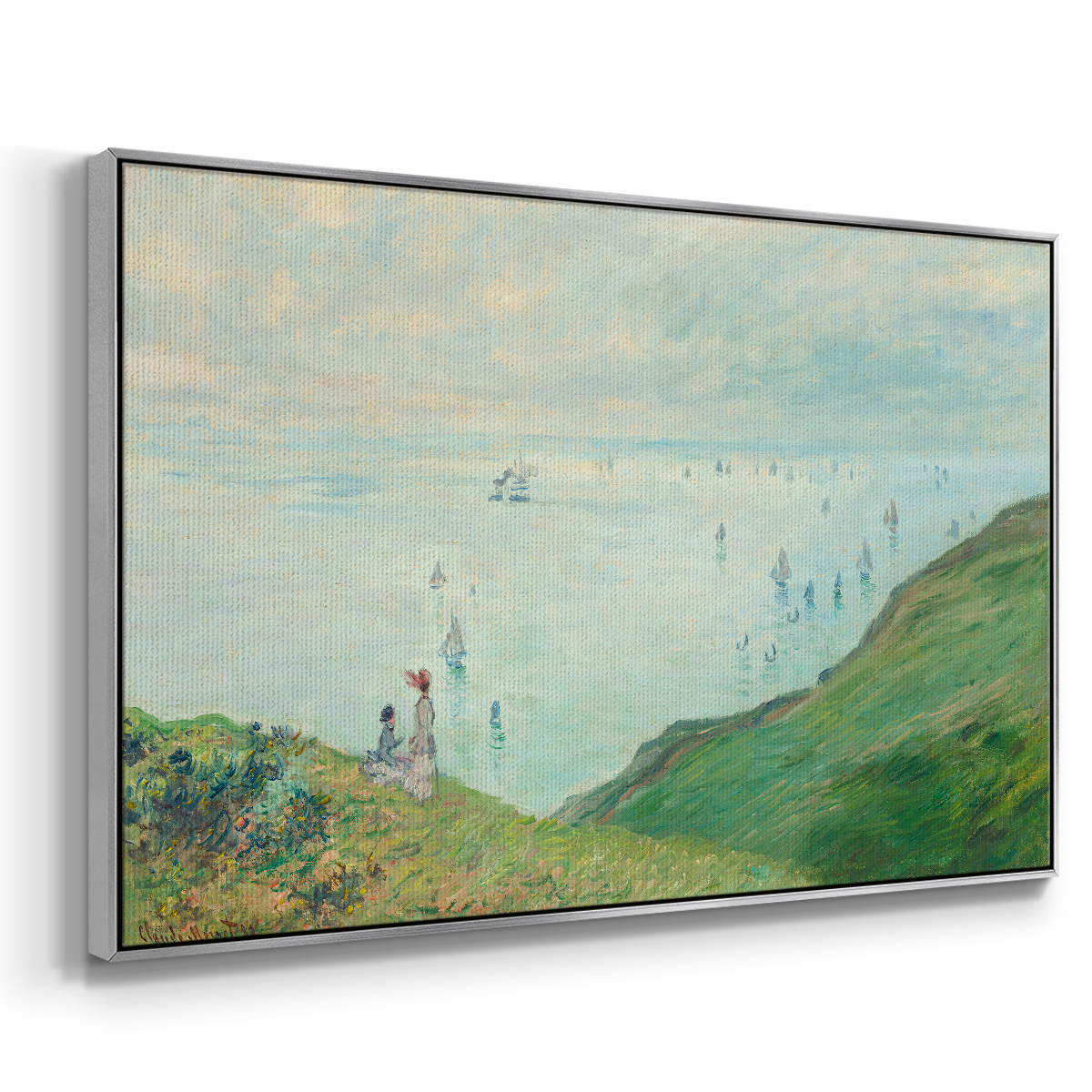 Vintage Nautical Print-XCVI By Wexford Home Framed in Silver Wood Gallery Wrapped Canvas 17 in. x 25 in.