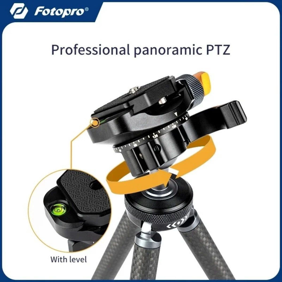 Fotopro Compact Mini Desktop Tripod, Lightweight Aluminium Portable Tabletop Tripod Stand, 360 Panoramic Pan Tilt for Digital Camera DSLR, Phone, A-Pod